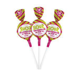 Sour Watermelon Lollipops