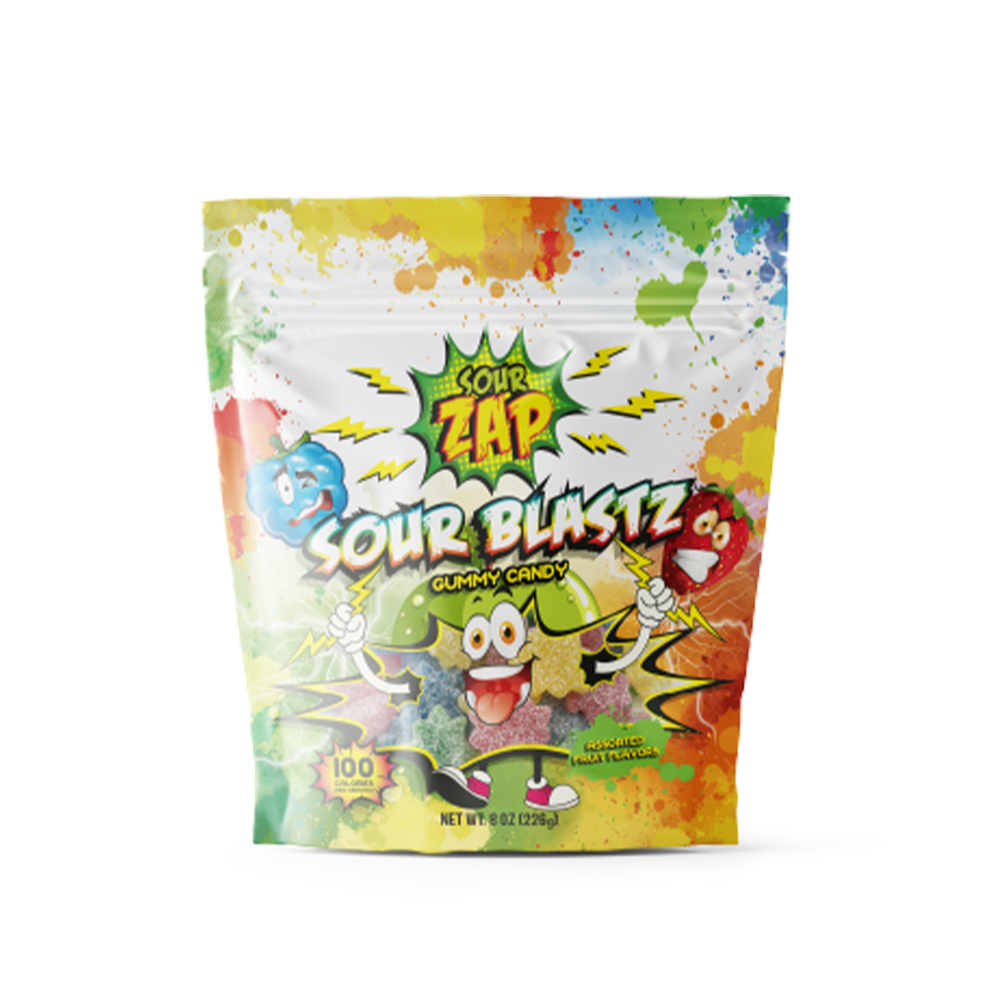 Sour Blastz Gummy Candy Assorted Fruit Flavors