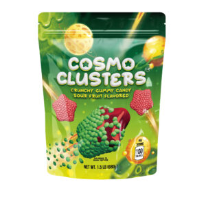 Cosmo Clusters Crunchy Gummy Candy Sour Fruit Flavored