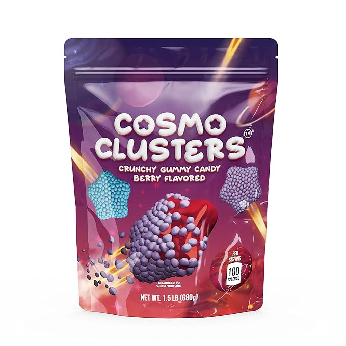 Cosmo Clusters Crunchy Gummy Candy Berry Flavored