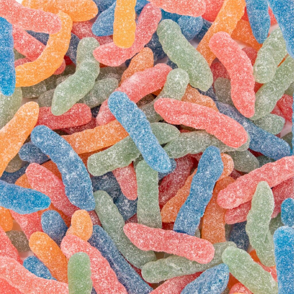Sour Worms Starch Jelly Candy