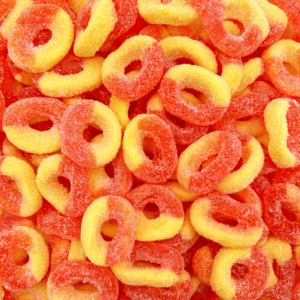 Sour & Sweet Peach Rings Candy