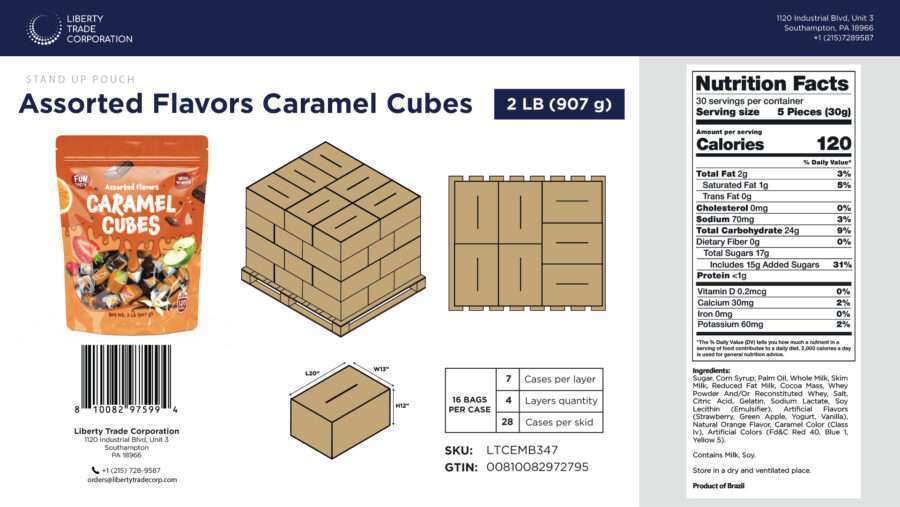 Caramel Cubes Assorted Flavors