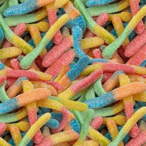Sour Neon Gummy Worms Candy