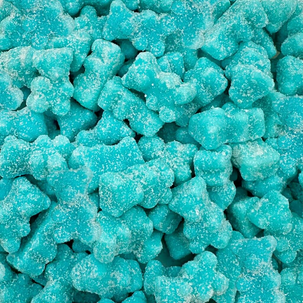 Blue Sour Baby Bear Starch Jelly Candy, Tutti-Frutti Flavor