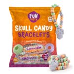 Skull Halloween Candy Bracelets, Individually Wrapped