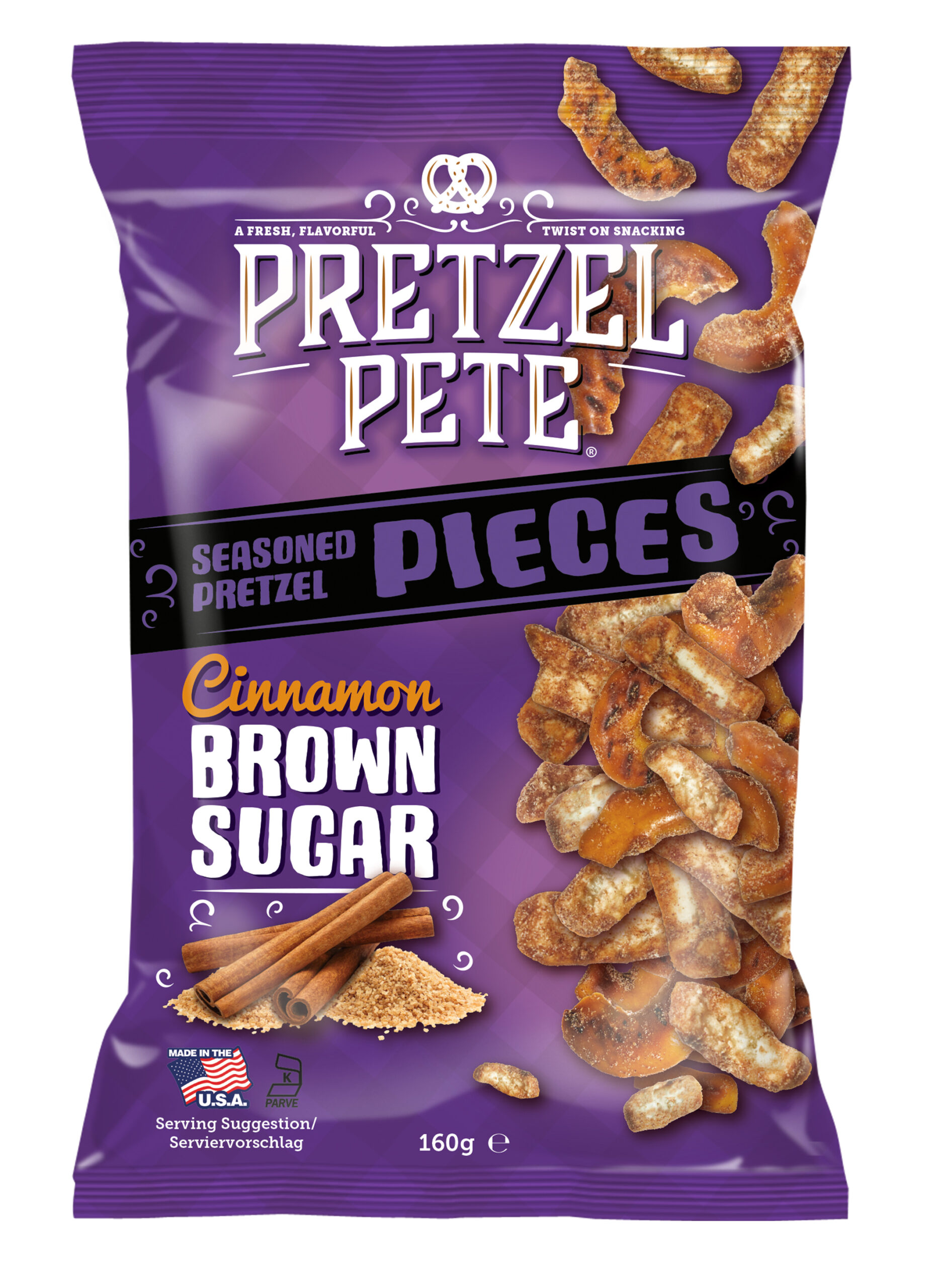 Cinnamon Brown Sugar Seasoned Pretzels Pieces